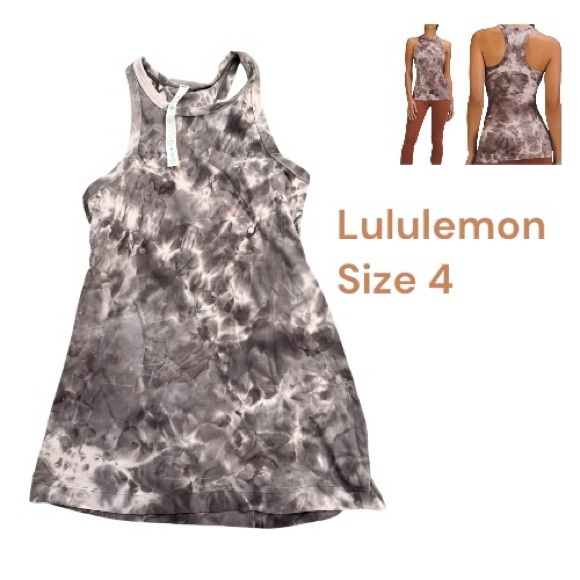 Lululemon Tank Top, Women's Tie-Dye Razor Back, Align,Hip, Nulu, mink lunar Grey - Picture 3 of 16